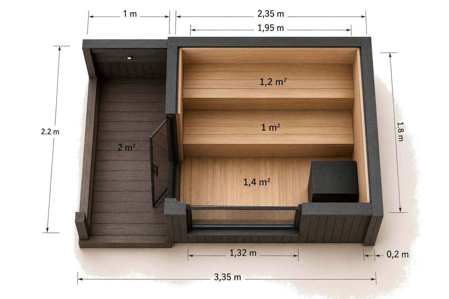 Sauna Comfort Plus planeering